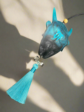 Load image into Gallery viewer, Cyan/black Hannya
