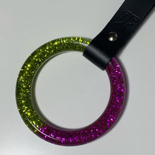 Load image into Gallery viewer, Green &amp; Pink Glitter ring
